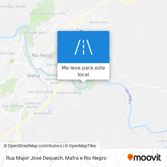 Rua Major José Dequech mapa