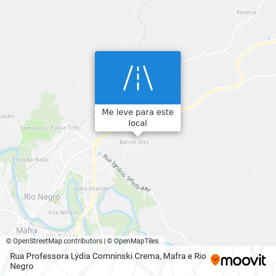 Rua Professora Lýdia Comninski Crema mapa