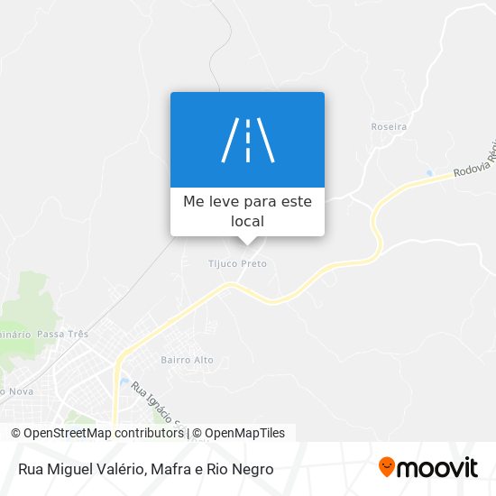 Rua Miguel Valério mapa