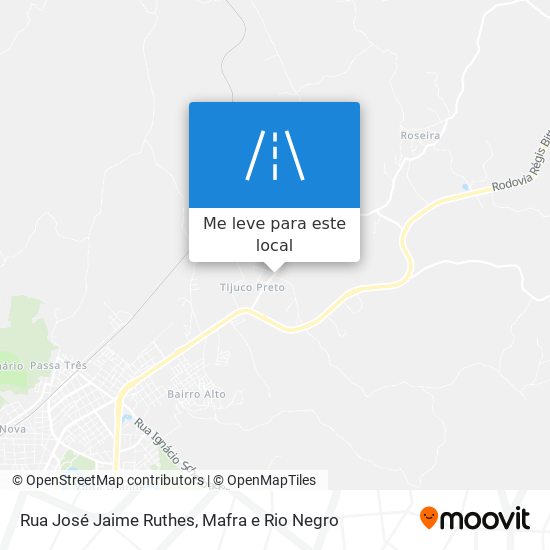 Rua José Jaime Ruthes mapa