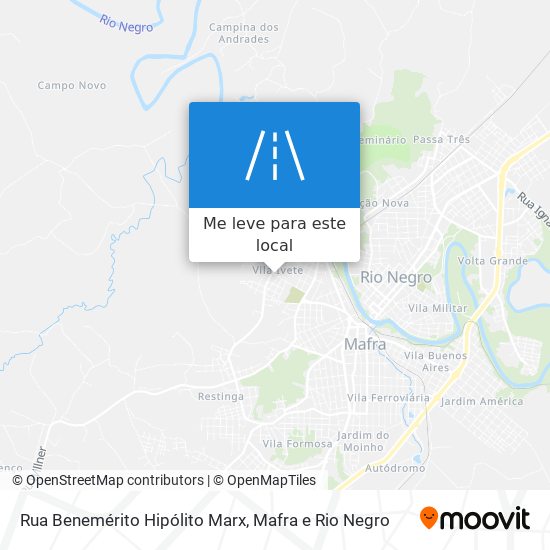 Rua Benemérito Hipólito Marx mapa