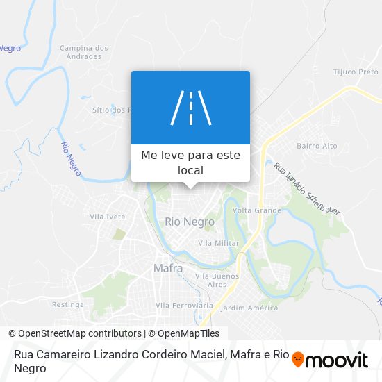 Rua Camareiro Lizandro Cordeiro Maciel mapa