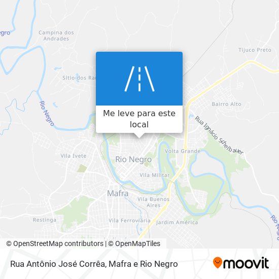 Rua Antônio José Corrêa mapa