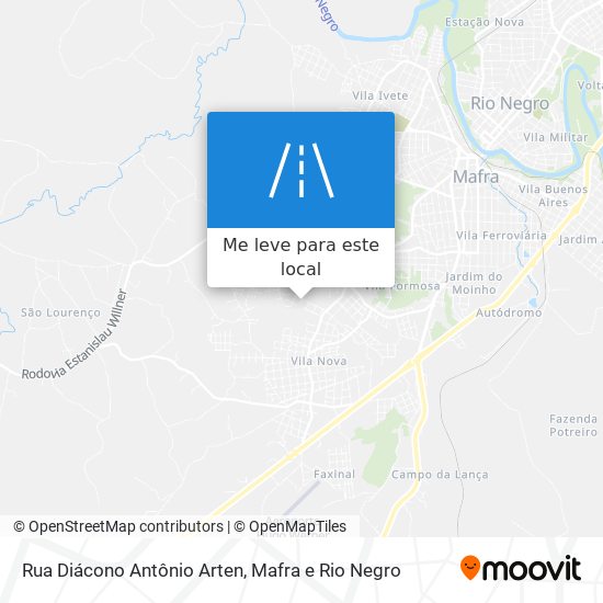 Rua Diácono Antônio Arten mapa