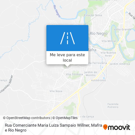 Rua Comerciante Maria Luíza Sampaio Willner mapa
