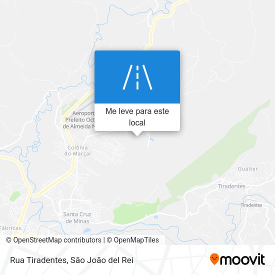 Rua Tiradentes mapa