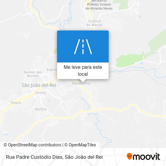 Rua Padre Custódio Dias mapa