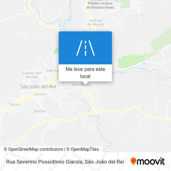 Rua Severino Possidônio Giarola mapa