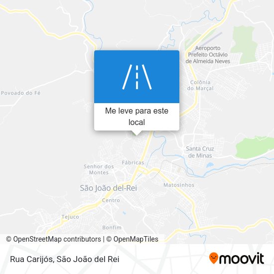 Rua Carijós mapa