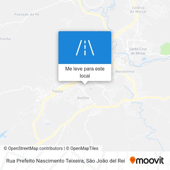 Rua Prefeito Nascimento Teixeira mapa