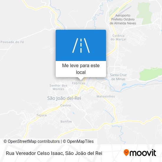 Rua Vereador Celso Isaac mapa
