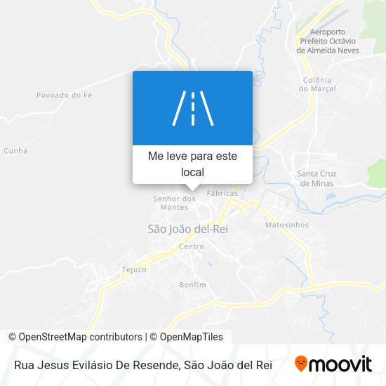 Rua Jesus Evilásio De Resende mapa