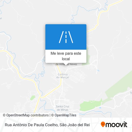 Rua Antônio De Paula Coelho mapa