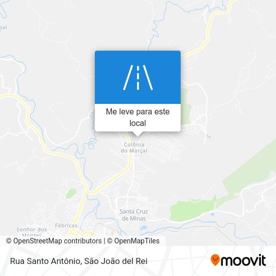 Rua Santo Antônio mapa