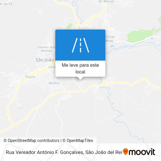 Rua Vereador Antônio F. Gonçalves mapa