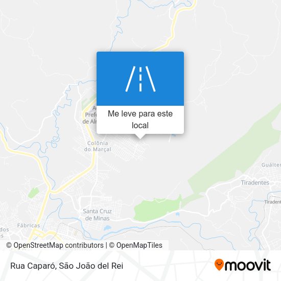 Rua Caparó mapa