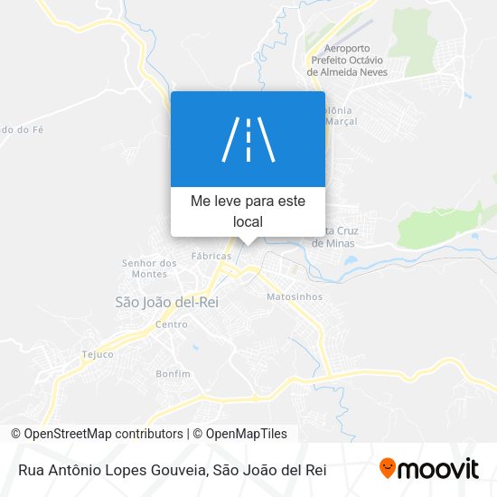 Rua Antônio Lopes Gouveia mapa