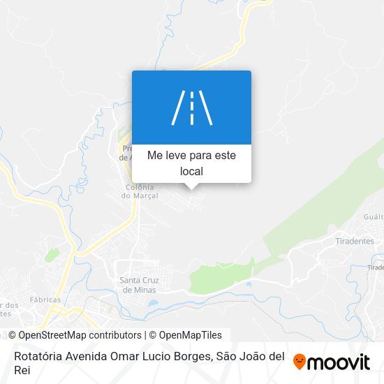 Rotatória Avenida Omar Lucio Borges mapa