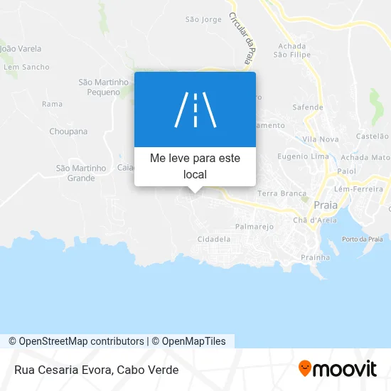 Rua Cesaria Evora mapa