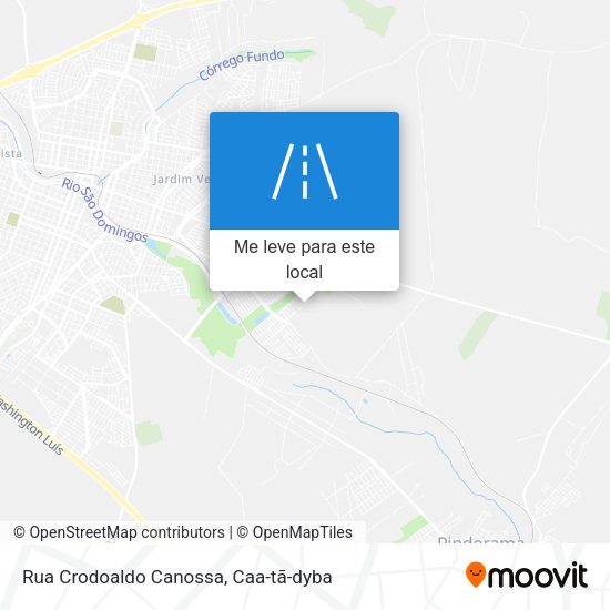 Rua Crodoaldo Canossa mapa