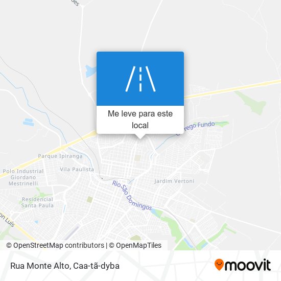 Rua Monte Alto mapa