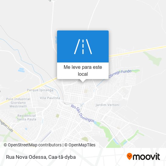 Rua Nova Odessa mapa