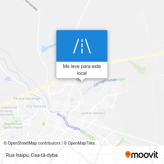 Rua Itaipu mapa