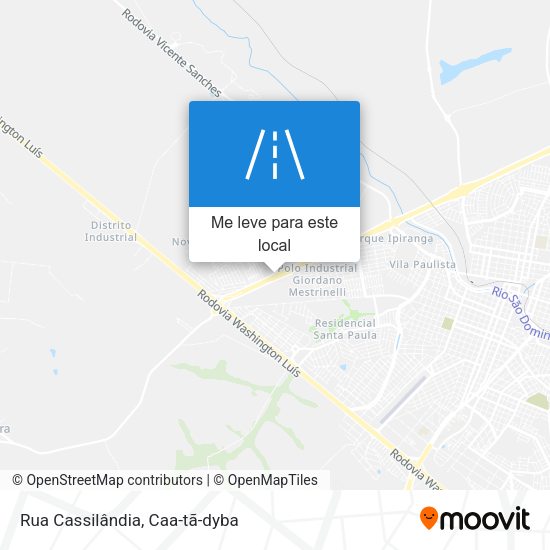 Rua Cassilândia mapa
