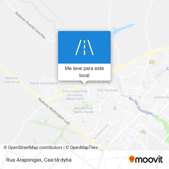 Rua Arapongas mapa