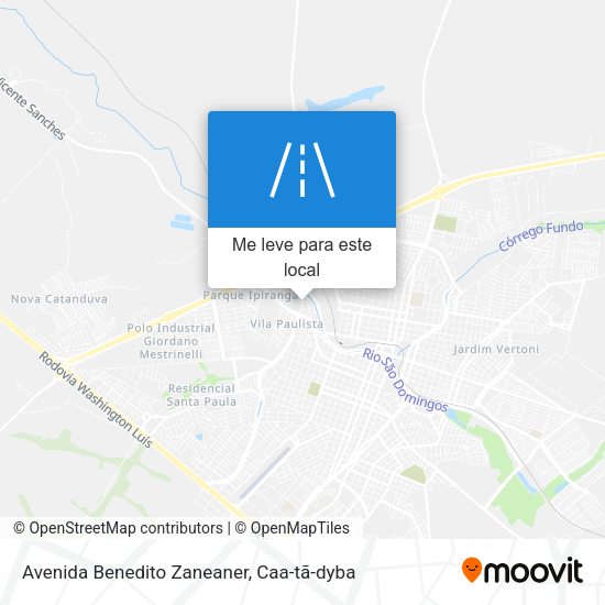 Avenida Benedito Zaneaner mapa