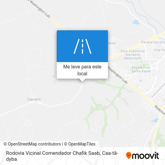 Rodovia Vicinal Comendador Chafik Saab mapa
