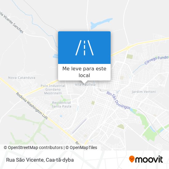 Rua São Vicente mapa