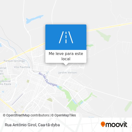 Rua Antônio Girol mapa