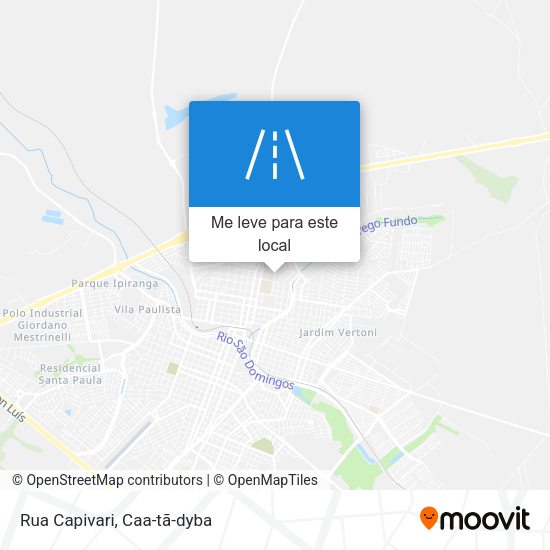Rua Capivari mapa