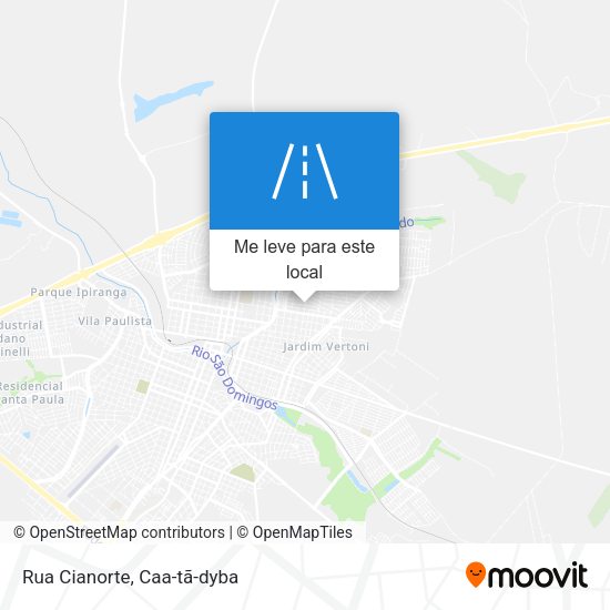 Rua Cianorte mapa