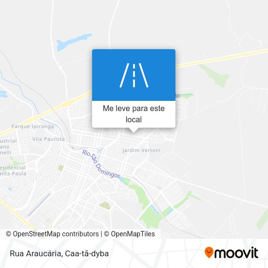 Rua Araucária mapa