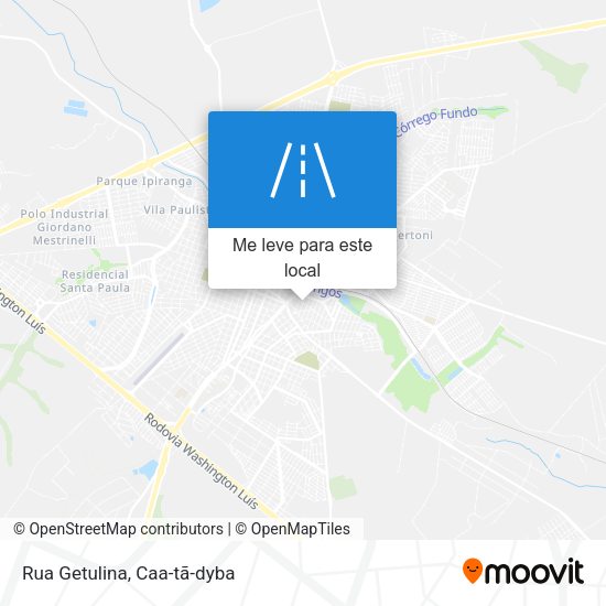 Rua Getulina mapa