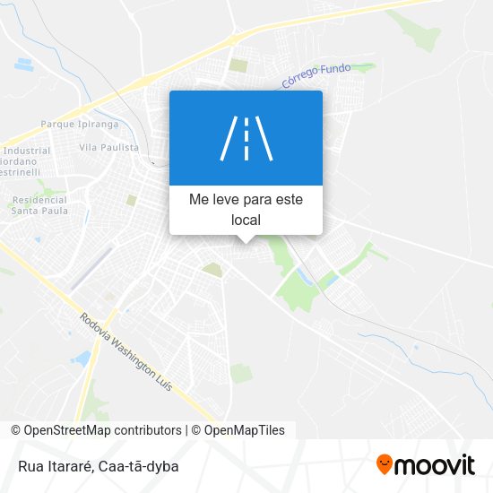 Rua Itararé mapa