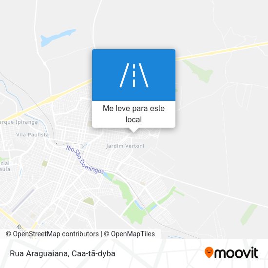 Rua Araguaiana mapa