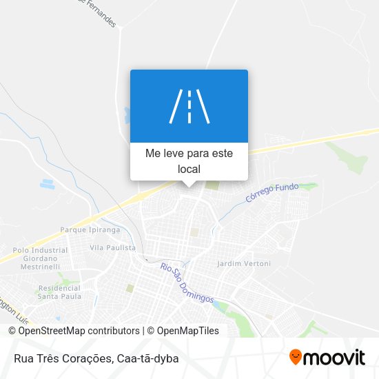 Rua Três Corações mapa
