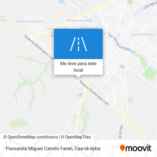 Passarela Miguel Camilo Farah mapa