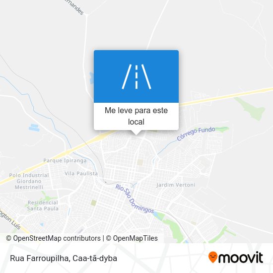 Rua Farroupilha mapa