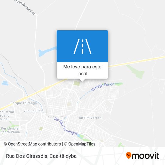 Rua Dos Girassóis mapa