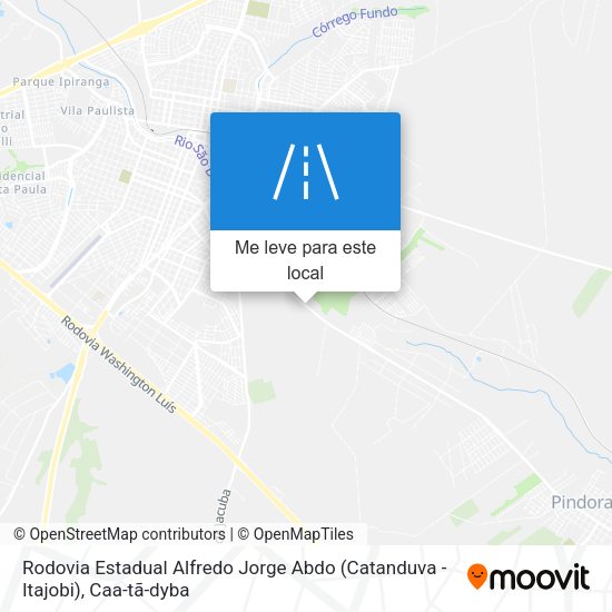 Rodovia Estadual Alfredo Jorge Abdo (Catanduva - Itajobi) mapa