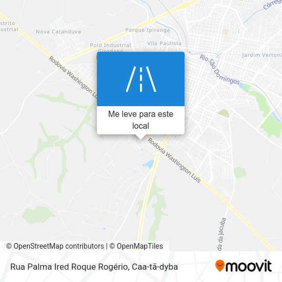Rua Palma Ired Roque Rogério mapa