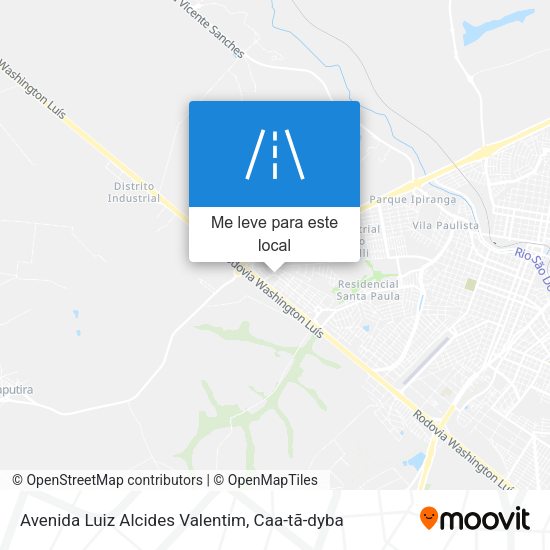 Avenida Luiz Alcides Valentim mapa