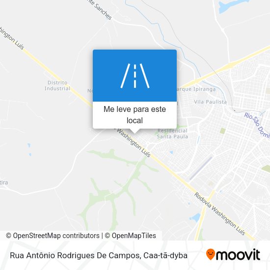 Rua Antônio Rodrigues De Campos mapa