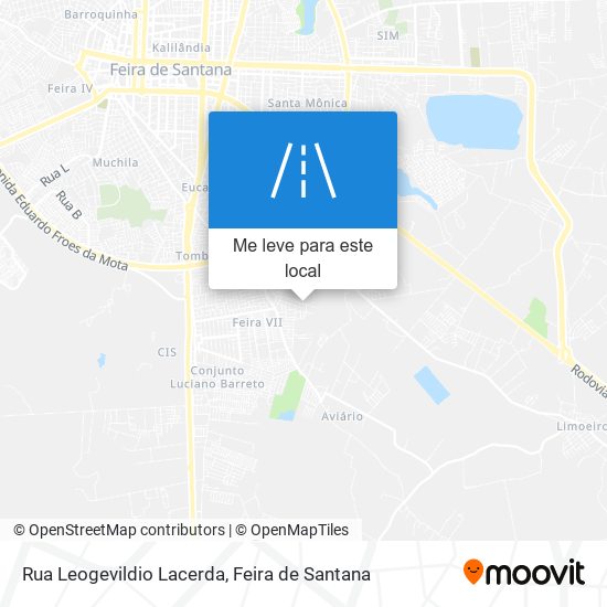 Rua Leogevildio Lacerda mapa