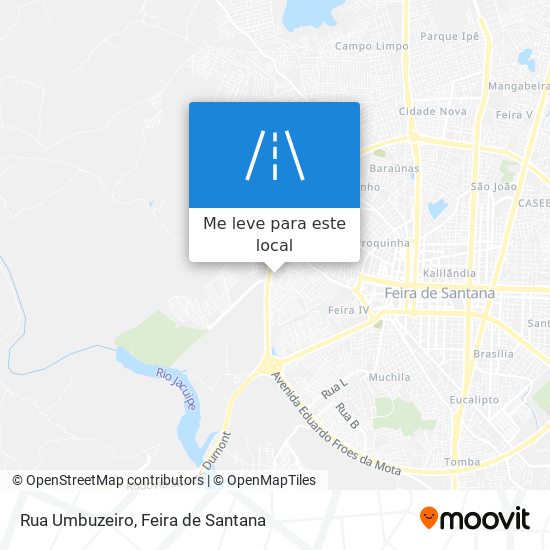 Rua Umbuzeiro mapa