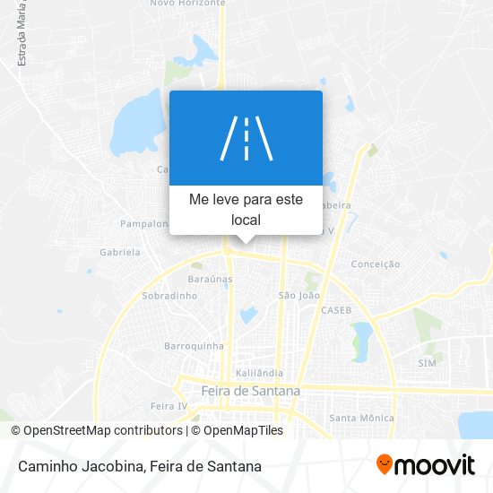 Caminho Jacobina mapa